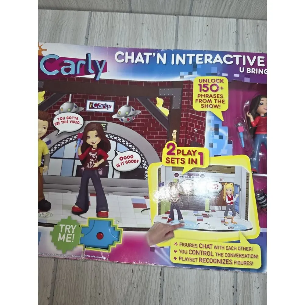 icarly Miranda Cosgrove Chat'N Interactive Playset Jennette McCurty Nathan NIB